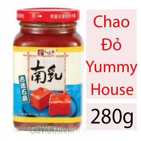 CHAO ĐỎ YUMMY HOUSE 280G - HONGKONG WET RED BEAN CURD (XỊN)