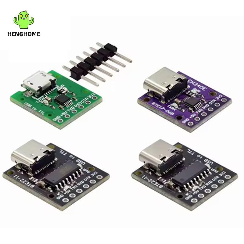 HENGHOME CH340E CH9340C USB sang TTL Module Pro Mini Downloader Thay thế CH340G CH340N Hỗ trợ Lập tr