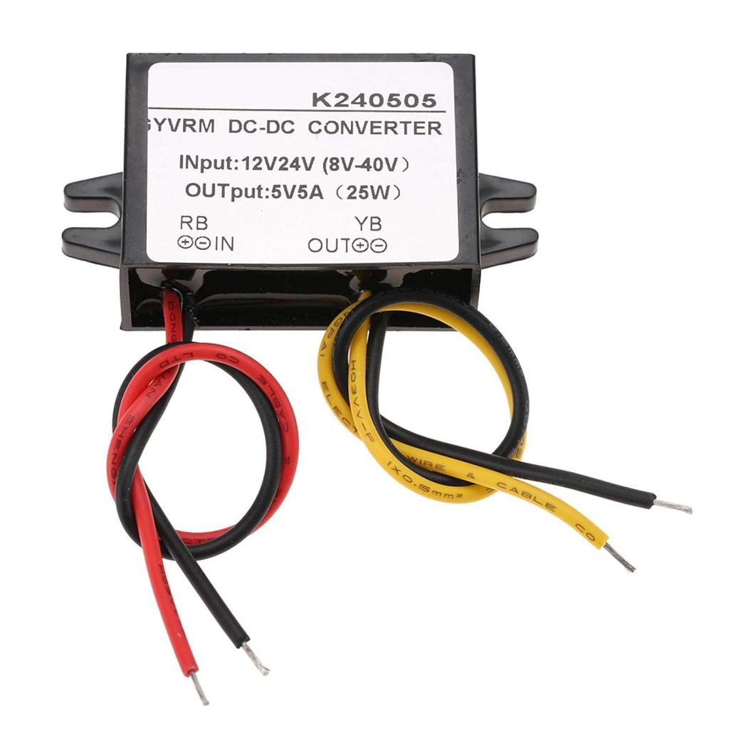 Bộ chuyển đổi DC, Bộ chuyển đổi bước xuống, Bộ chuyển đổi DC-DC Buck 12V / 24V sang 5V 5A Mô-đun cấp