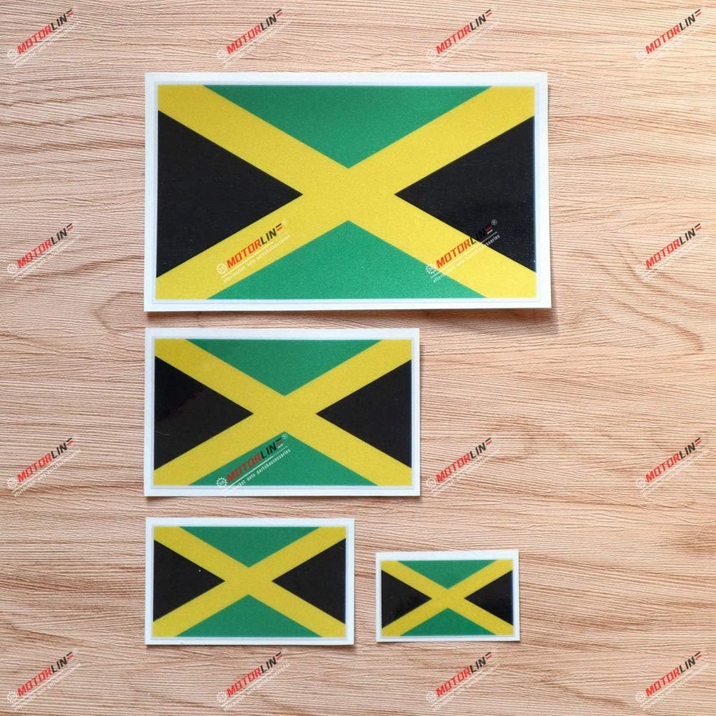Nhãn dán Vinyl Decal Cờ Jamaica Jamaica - 4 gói Phản quang, 2 inch, 3 inch, 4 inch, 6 inch