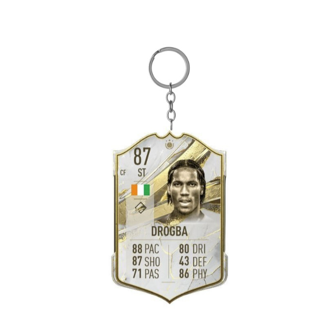 Drogba icon card 87 Keychain