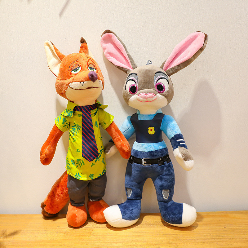 Crazy Animal City Plush Toy Doll Fox Nick Rabbit Judy Ragdoll Fox Rabbit Sĩ quan cảnh sát Zootopia Đ