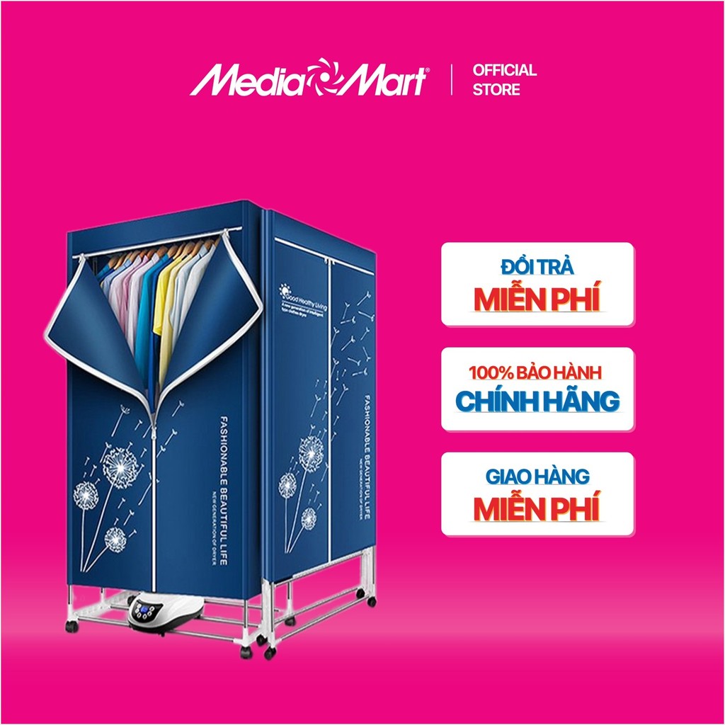 [SieuthiMediaMart] Tủ sấy quần áo đa năng Coex CD-6106 (1500W, Xếp gập, có điều khiển từ xa ) BH chính hãng-Ship0đ