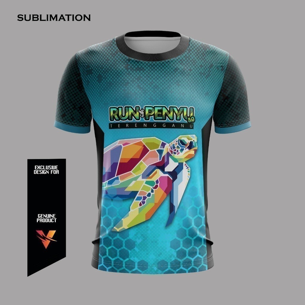 Áo thun chạy bộ thời trang Virtus 2025 (chạy với Penyu 3.0) Áo thun / Baju Microfiber Jersi / Jersey