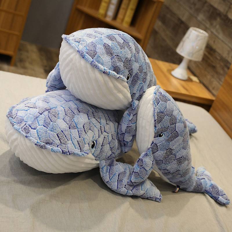 New down Cotton Whale Doll Large Whale Marine Life Blue Whale Doll Creative Gift in Stock HCRY