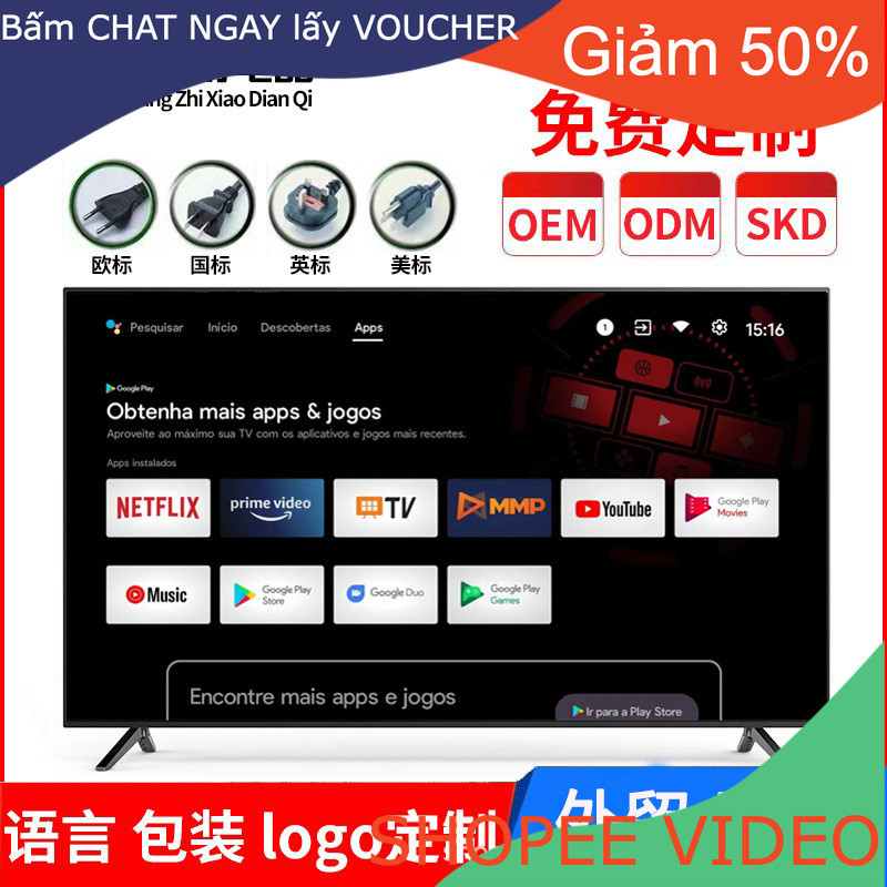 (TV Karaoke giá rẻ) Tivi LCD 4K Châu Phi dùng trong gia đình 19 32 43 55 inch 65 75inch Smart TV khá