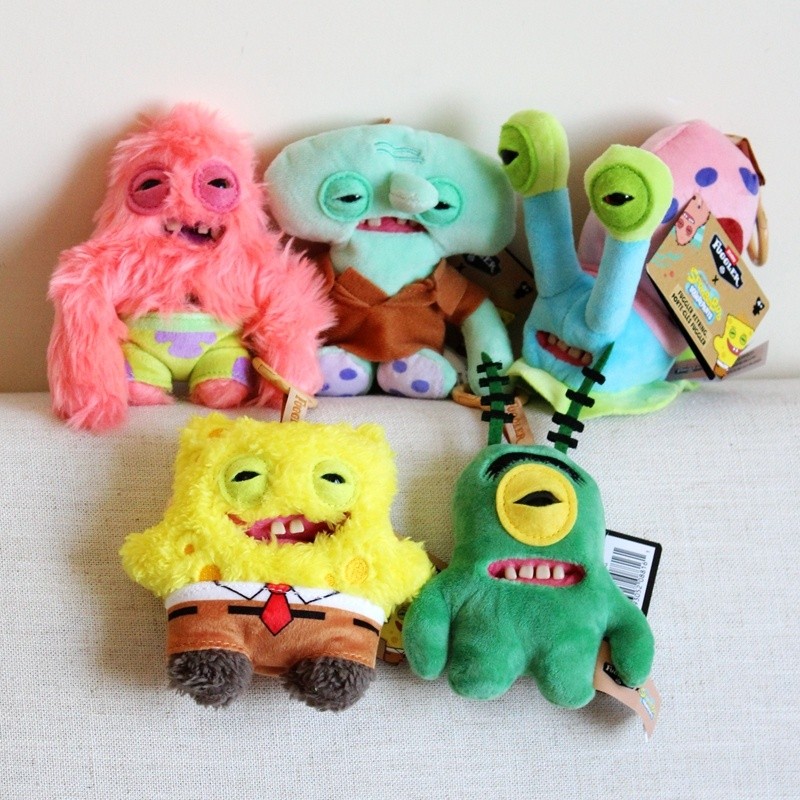 【Fast shipping】fuggler SpongeBob SquarePants Patrick Star fuggler keychain fuggler keyring teeth Mon
