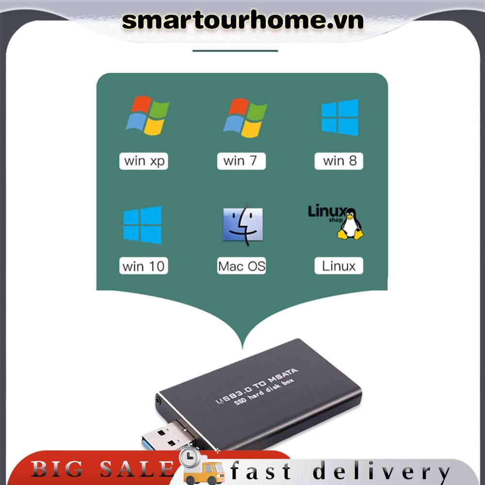 Mini USB 3.0 Sang MSATA SSD Box 6Gbps SSD MSATA Sang USB 3.0 Ổ Cứng Không Dây PCI-E Cho 30 * 30 / 50