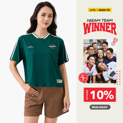 [BST Dream Team Winner] Áo Phông Nữ Yody Cổ Tim Dream Team WCTS26S036