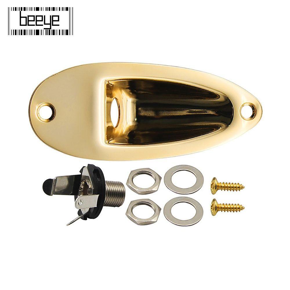 BEEYE Guitar Jack Đĩa, Thuyền Hình Jack Ổ Cắm Guitar Đầu Vào Jack, Kim Loại 6.35mm 1 / 4 "Đàn Guitar