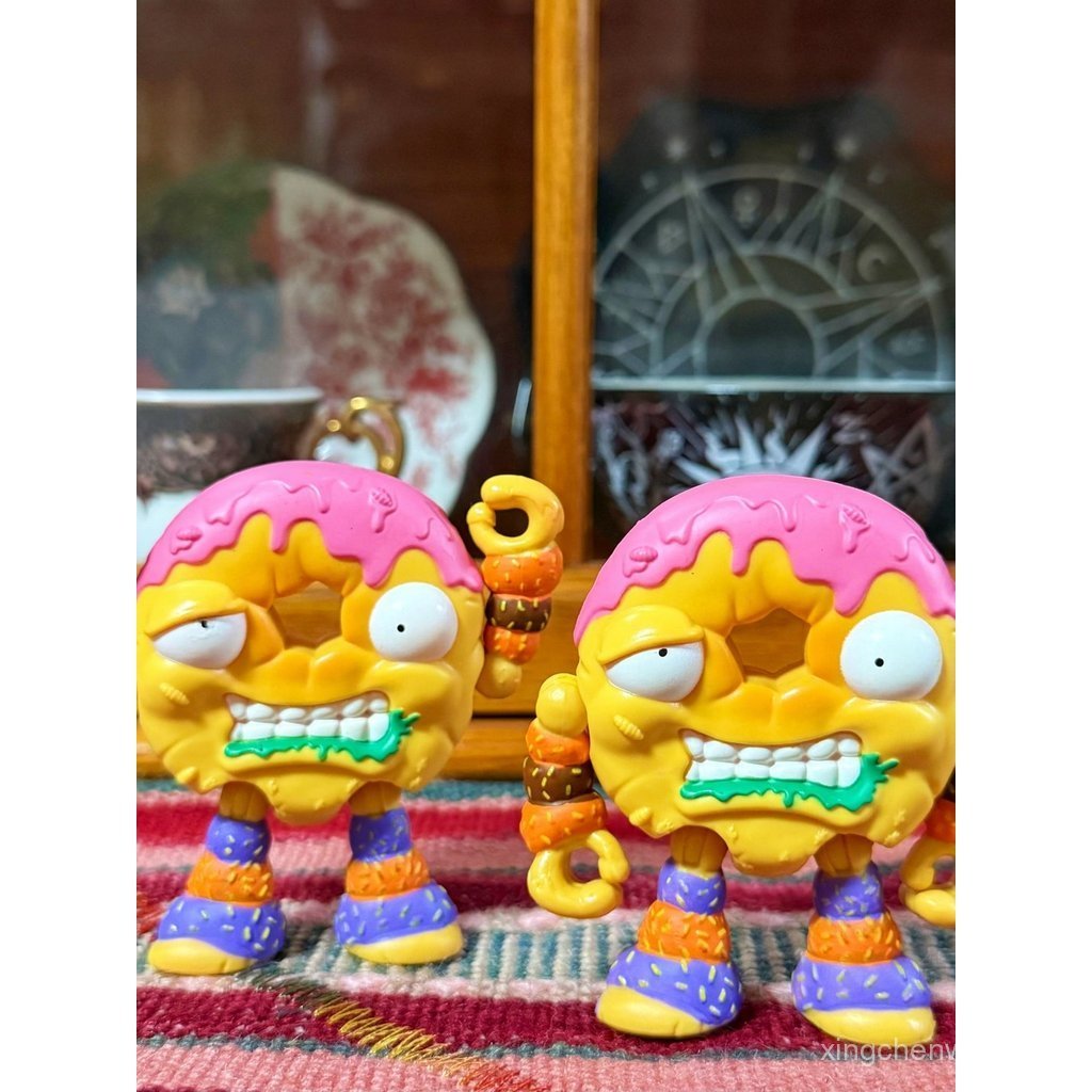 Grossery Gang Người Rác Thực Phẩm Chiến Binh Donut Búp Bê Hình Đồ Trang Trí