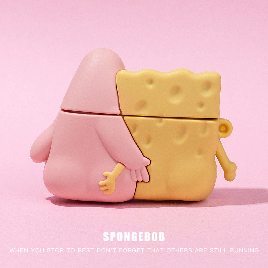 [Hàng có sẵn] Thích hợp cho vỏ bảo vệ airpodpro3 Silicone Pie Star SpongeBob SquarePants airpodpro2 