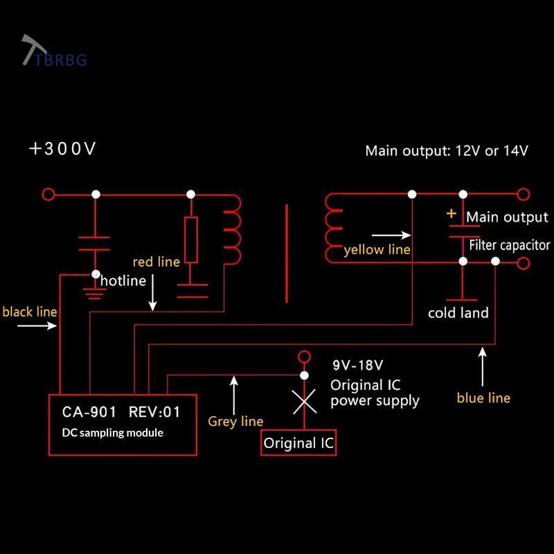 Mô-đun nguồn TV LCD TBRBG 46 Inch CA-901 12V 24V Bộ chuyển đổi bước xuống cho nguồn TV gia đình ổn đ