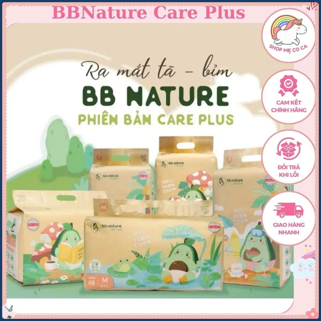 Tã Bỉm Dán/Quần BB NATURE Plus Chất Liệu Sợi Tre Hữu Cơ An Toàn Cho Bé Full Size từ S-4XL
