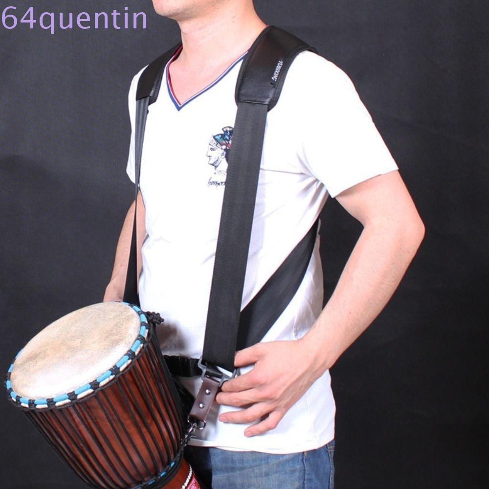 QUENTIN Djembe Dây đeo vai, Dây đeo ba lô trống thay thế đệm dày, Dây trống tay có thể điều chỉnh Ta