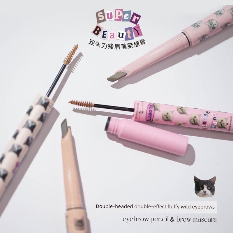 Bút chì kẻ mày hai đầu FLORTTE FLORTTE Bút chì kẻ mày hai đầu chính xác hai trong một Ba-Di