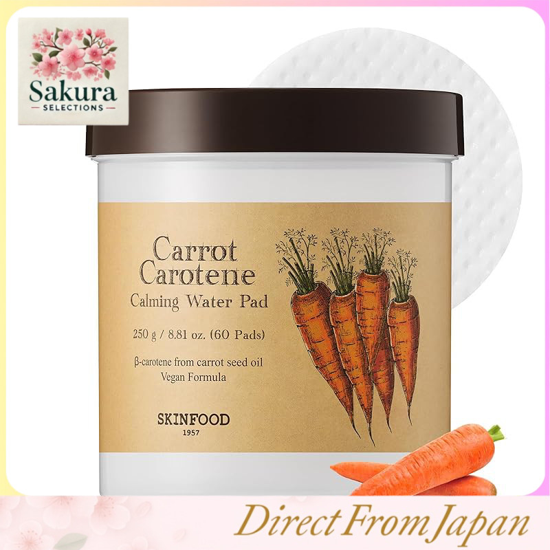 SKINFOOD Korean Skincare Toner Pads – Refreshing Cleansing & Hydrating Facial Pads with Natural Ingr