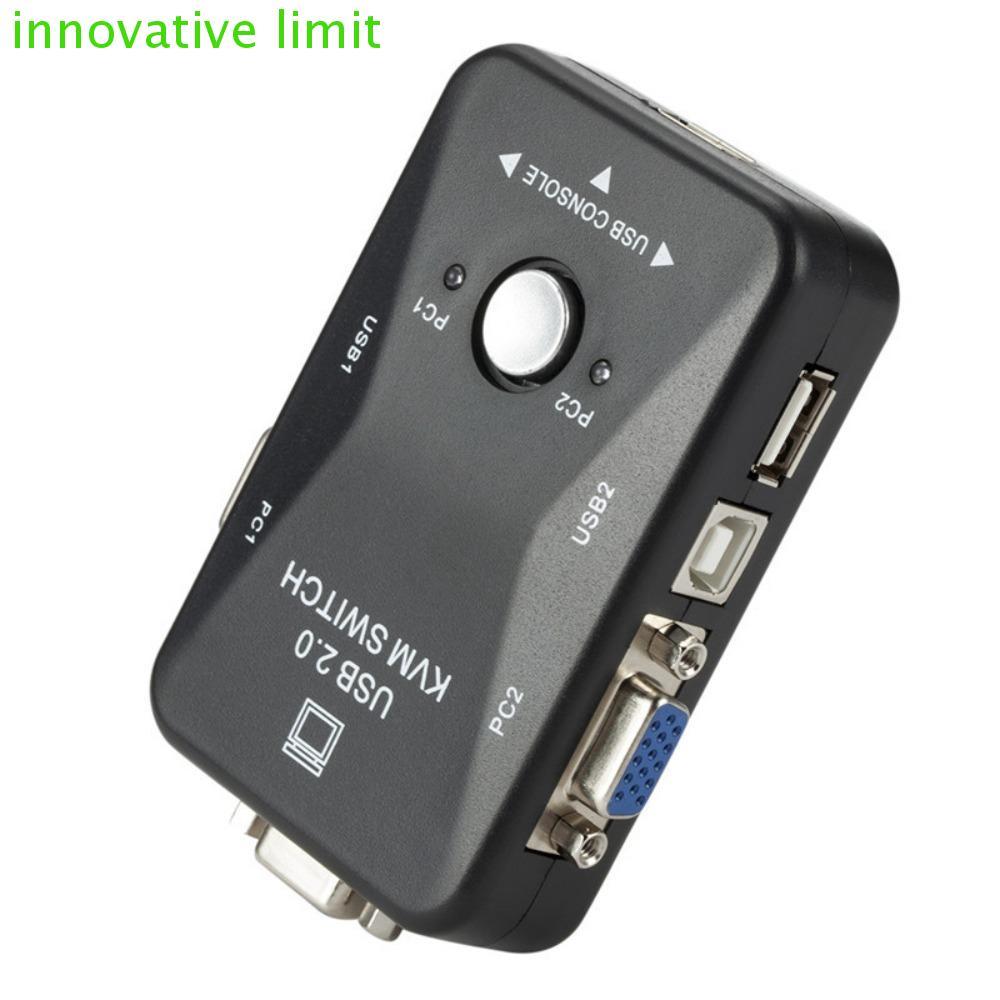DYRUIZA 2 cổng VGA KVM Switch, Bộ chuyển đổi 2 trong 1 USB 2.0 KVM Switch Splitter, Bộ chuyển đổi KV