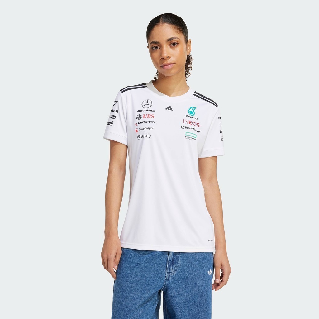 adidas Motorsport ÁO JERSEY TAY ĐUA MERCEDES - AMG PETRONAS FORMULA ONE TEAM Nữ trắng JX5799