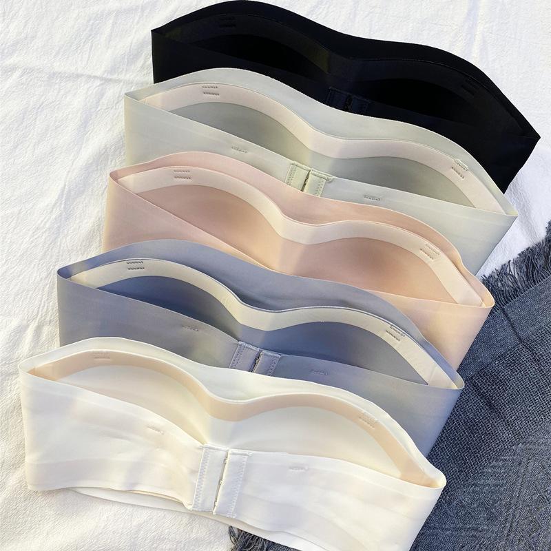 Women's Bras Non-Rimless Off-Shoulder, Two-Strap Lift Thin Foam Creates Slit Basic Color 4044