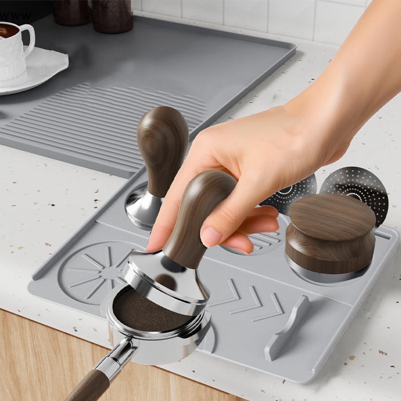 [auz] Espresso Tamping Mat, Silicone Coffee Tamper Mat, Espresso Tamping Station Non Slip Espresso A