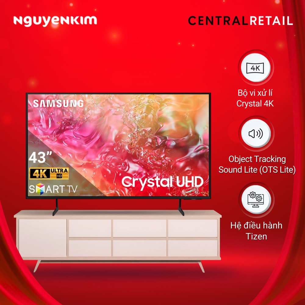 Smart Tivi Samsung 4K 43 inch UA43DU7000KXXV