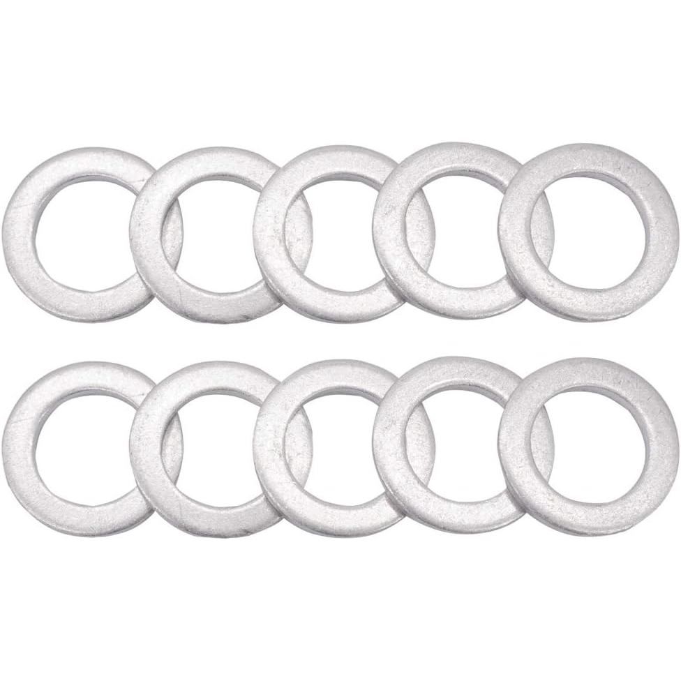 M14 Dầu Xả Cắm Miếng Đệm Nghiền Vòng đệm Vòng đệm Vòng đệm Tương thích với Hon da Yamaha Triumph Kawasaki Suzuki, Được sử dụng để thay dầu, Thay thế cho Phần # 94109-14000, 10 Gói