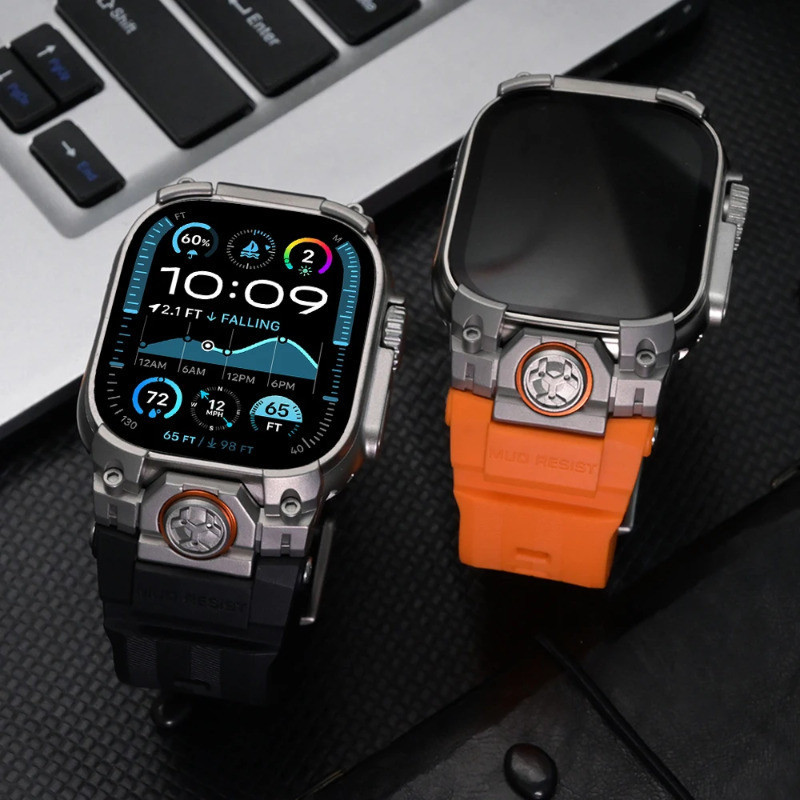 Dây đeo nam cao su cho iWatch Band Ultra 3 49mm Dây đeo đồng hồ thể thao màu titan cho IWatch Ultra 