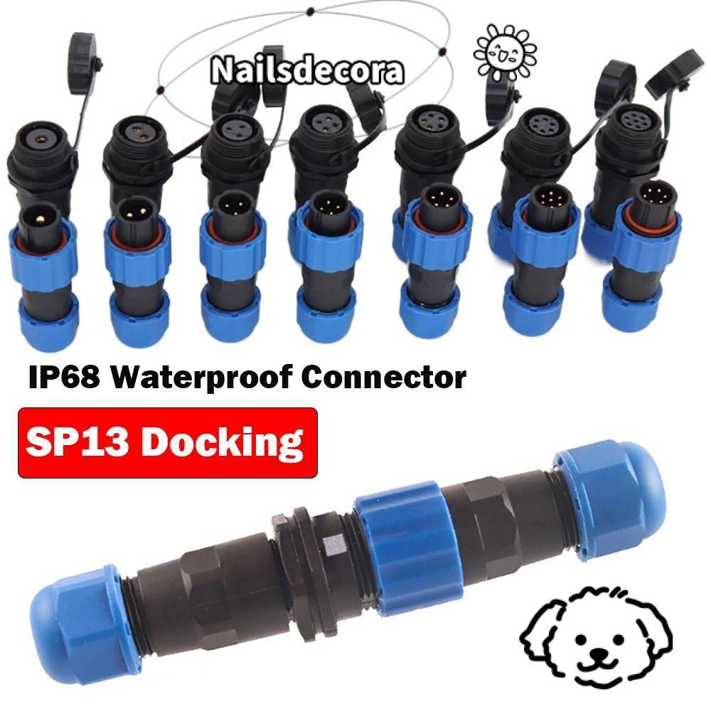 Đầu nối cáp NAILS, Đầu nối chống nước SP13 chống nước IP68, Phụ kiện điện Docking Connector Ổ cắm cắ