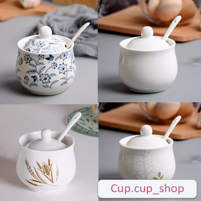 Hũ đựng dầu ớt bằng gốm sứ, hũ đựng gia vị bằng gốm sứ sáng tạo, chai đựng gia vị nhà bếp, hũ đựng g