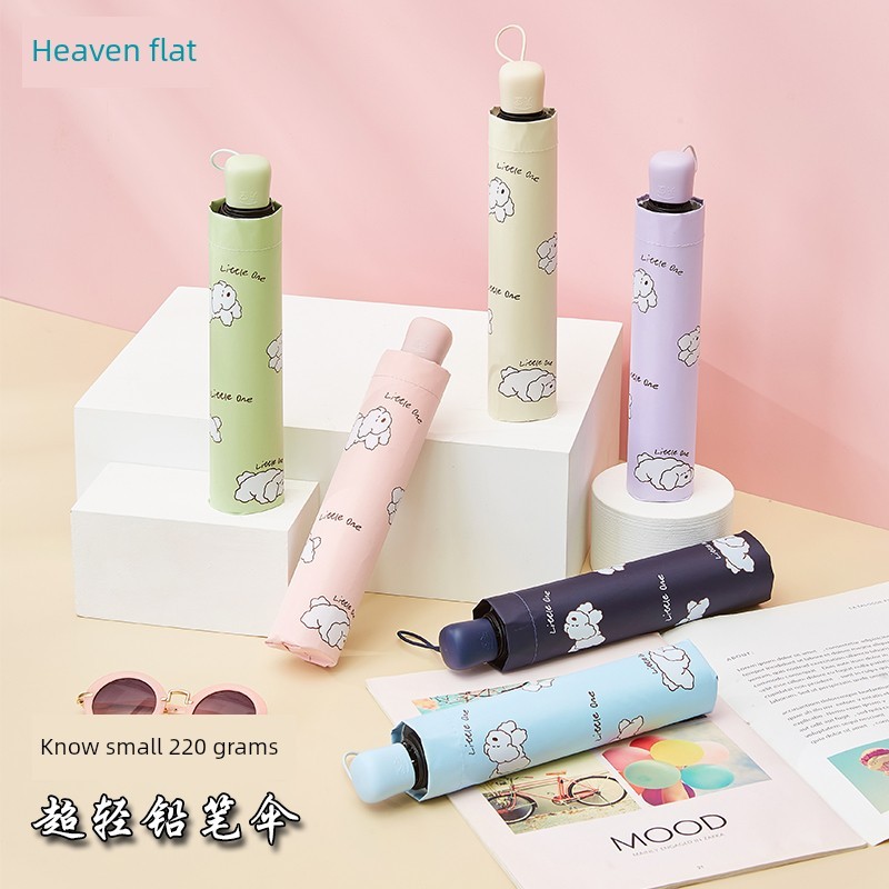 ô che mưa gấp gọn cute ô mini bỏ túi Ô dù thiên đường ô bút chì gấp gọn cầm tay