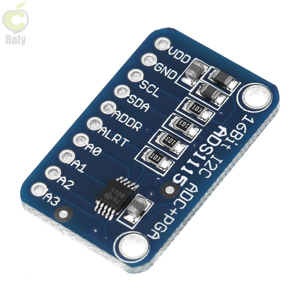 Bảng phát triển ROLY ADS1115, Mô-đun analog sang kỹ thuật số ADS1115 16Bit, Giao diện I2C công suất 
