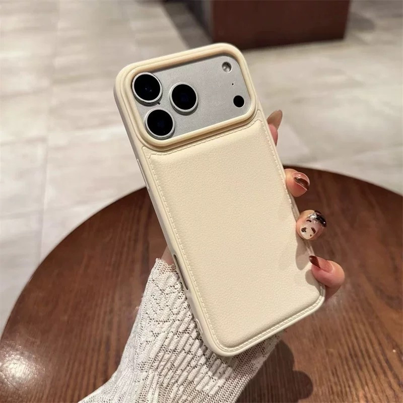 Ốp Lưng iPhone Da Viền Chỉ Nổi Mềm , Cao Cấp,  Sang Trọng Cho iP X/XS/11/12/13/14/15/16/17/Plus/Pro/