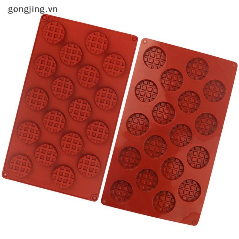 Gongjing Waffle Khuôn Silicon DIY Tròn Waffle Dụng Cụ Làm Khuôn Socola Thực Tế VN