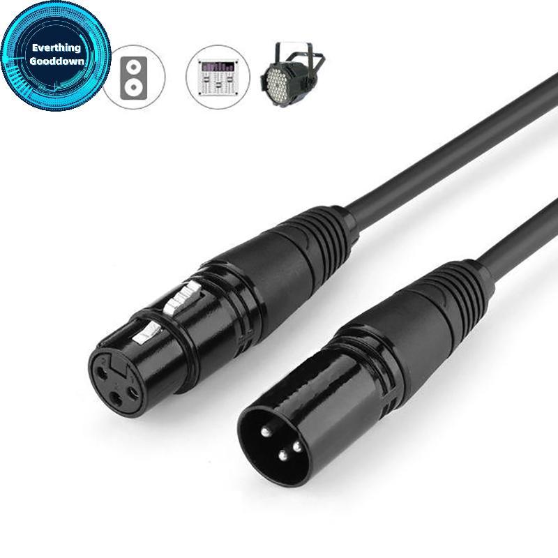 EVERTHING DMX 3-PIN DMX512 Cáp Nam Sang Nữ LED PAR Đèn Sân Khấu DMX Dây Tín Hiệu Dj Thiết Bị DMX512 