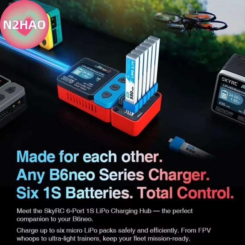 N2HAO 1 Cái OSH 6 Cổng 1S Trung Tâm Sạc Pin Cho LiPo LiFe Li-ion LiHV Hỗ Trợ B6neo B6neo 2 B6neo + B