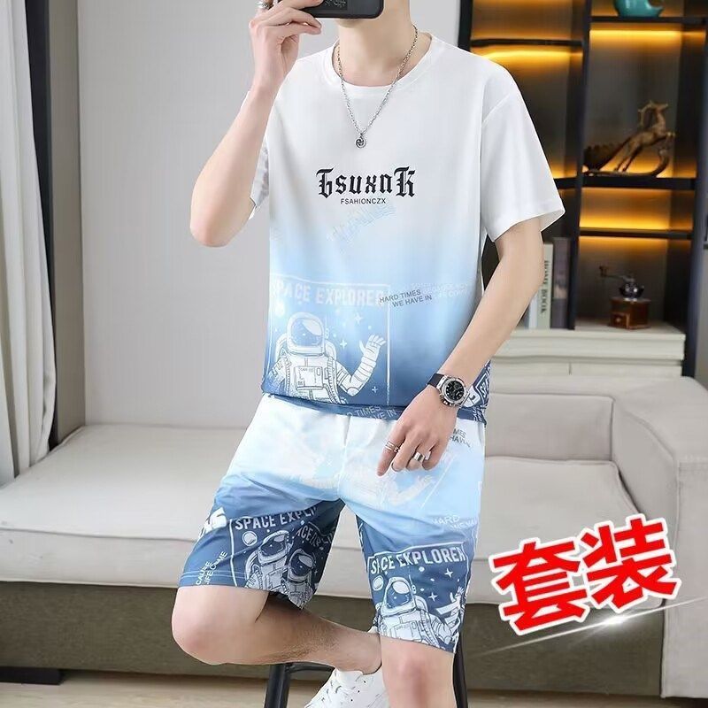 2026新款捡漏~休闲一套装男士睡衣男装短袖短裤休闲套装T恤男外穿Picking up leakage ~ casual suit men's pajamas men's short20260518