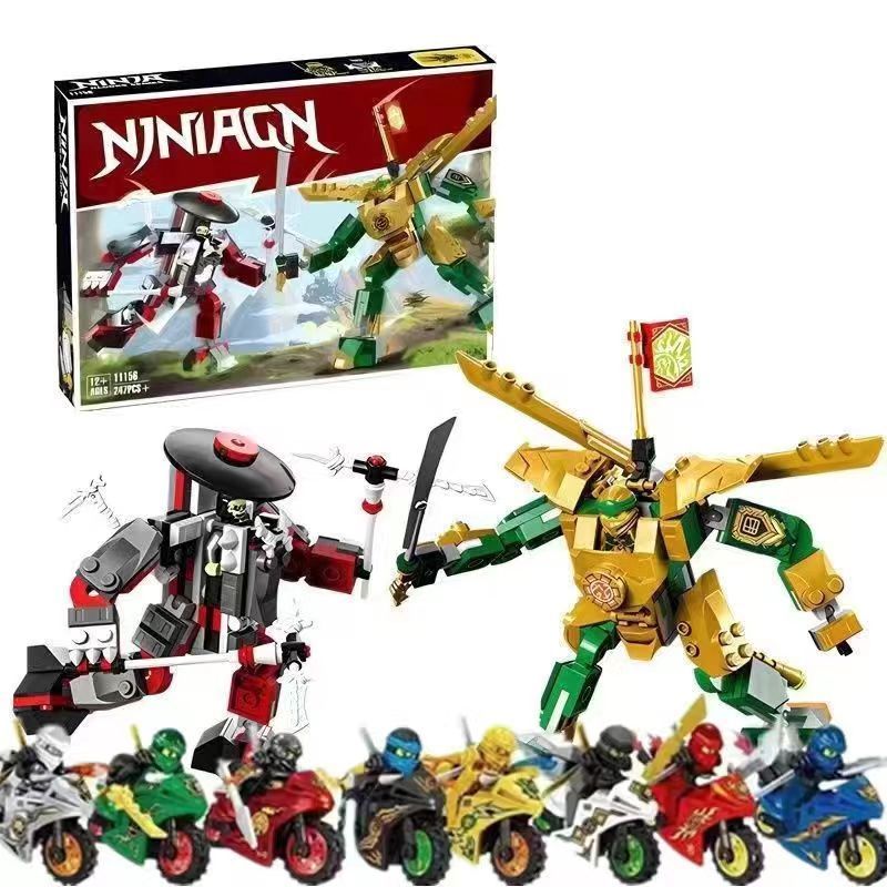 Tương thích với các khối xây dựng Lego Phantom Ninja Lloyd vs X Samurai Transforming Mecha Education