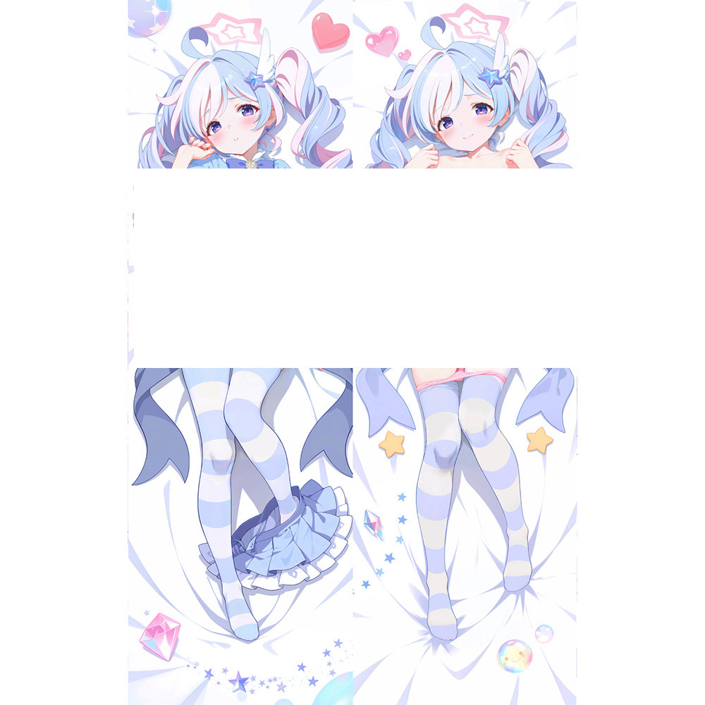 Blue Archive Uzawa Reisa Anime Dakimakura Hai Mặt Bolster Ôm Gối Vỏ Gối Vỏ Gối Da Đào
