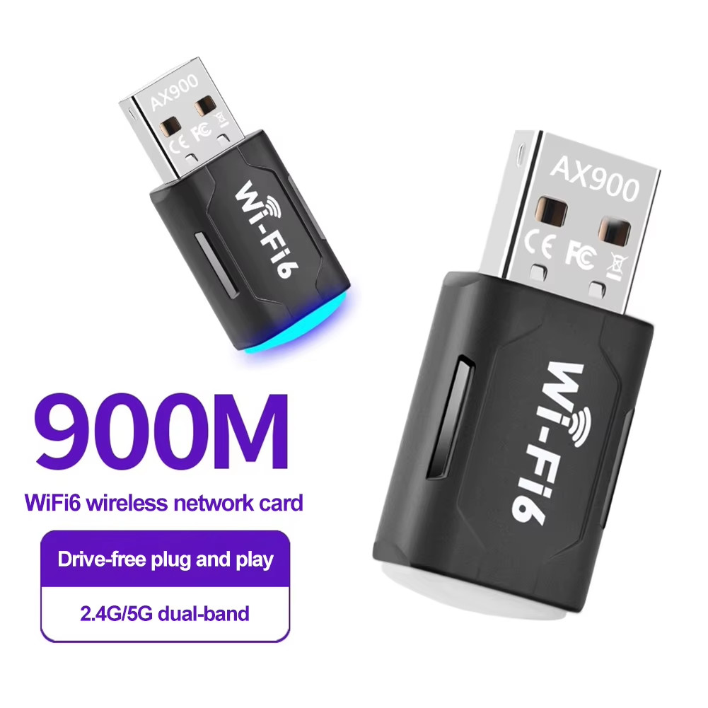 AX900 USB WiFi 6 Bluetooth 5.4 Adapter 2 in1 Dongle Băng tần kép 2.4G & 5GHz USB WiFi Mạng không dây