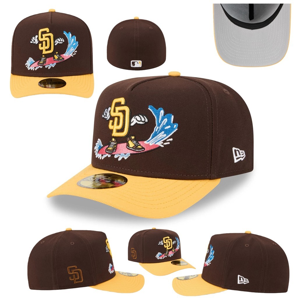 Major League Bóng Chày San Diego Padres Hoạt Hình Lướt Sóng Không Điều Chỉnh Được Trang Bị Mũ Unsiex