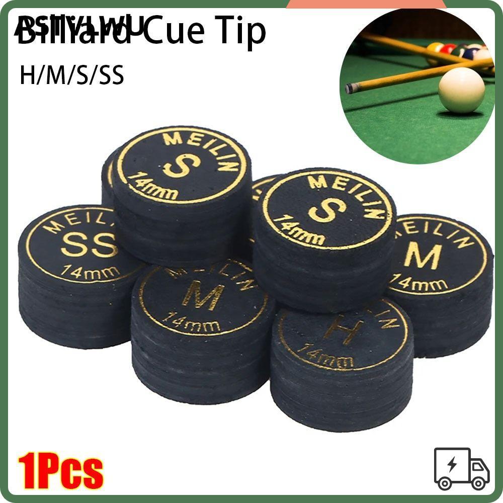 ASTVLWU 1 Cái Billards Cue Mẹo, Snooker Pool 14mm Billards Tip, Phụ kiện sửa chữa cực bền H / M / S 