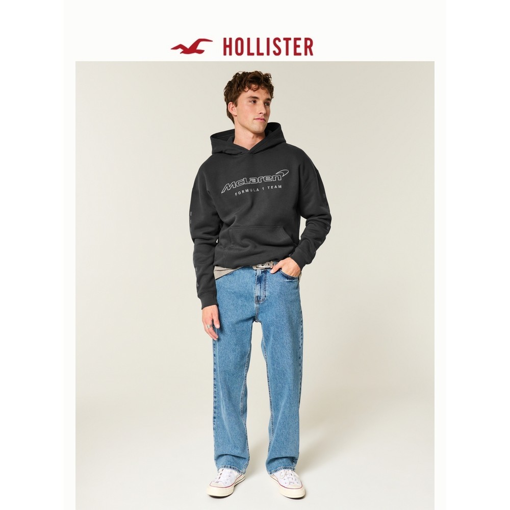 Áo nỉ nam Hollister McLaren phong cách đường phố mới, thiết kế logo