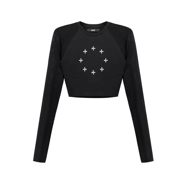 SMFK R Infinite Training Compression Shirt Functional Sports Casual Slim Fit Slimming Crop Top