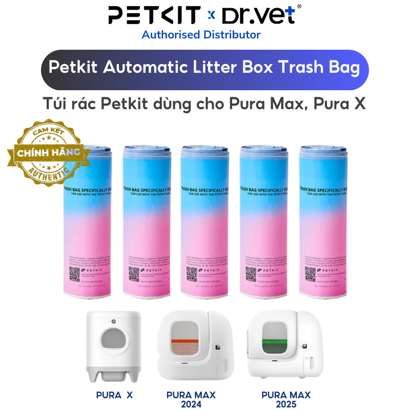 Túi rác máy dọn phân mèo PETKIT dùng cho Pura Max 2, Pura Max, Pura X - Hàng chính hãng