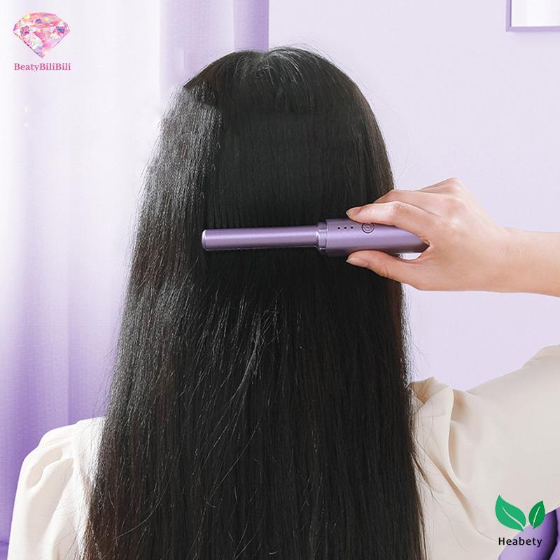 Lược chải tóc thẳng Heabety Lược nóng điện 2 trong 1 Phiên bản nâng cấp Máy duỗi tóc và máy uốn tóc 