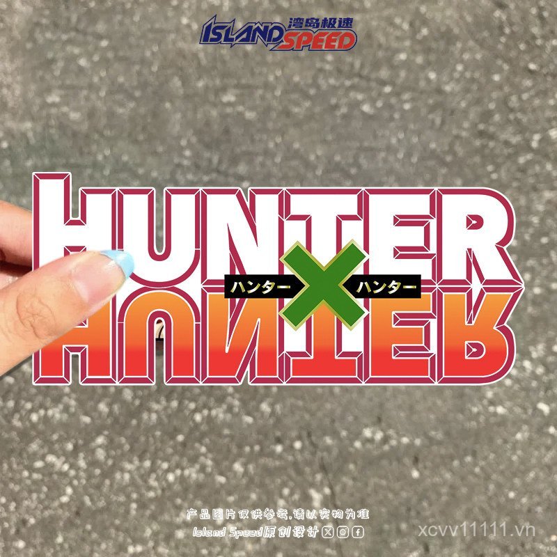 HUNTER x HUNTER Full-Time Hunter Anime Text Cá Tính Sáng Tạo Trang Trí Thân Xe Decal D5CP