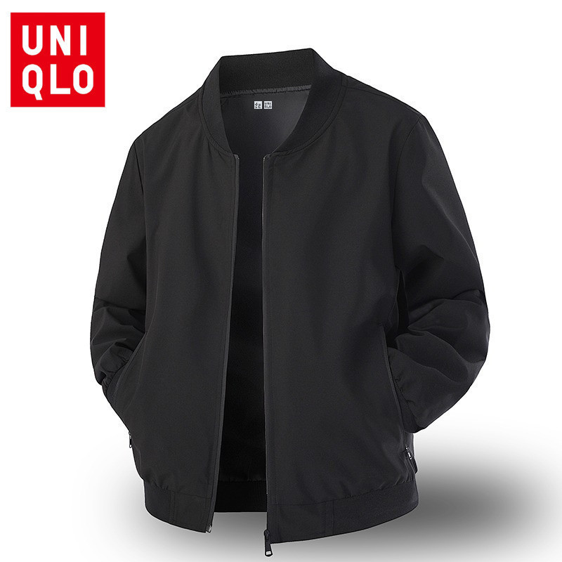 Uniqlo Mới Bomber Áo Khoác Cổ Phù Hợp Với Xuân Thu Thời Trang Phong Cách Hàn Quốc Cho Nam 2025
