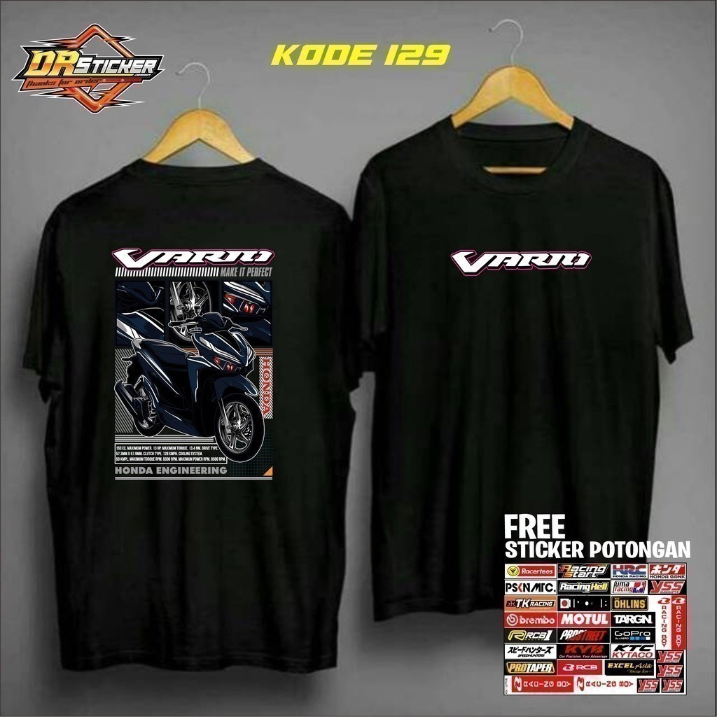 Thời trang 2025 PRIA Kaos Distro - Kaos Honda Vario 150 Make It Perfect - Baju Distro Nam Nữ Đua Xe 