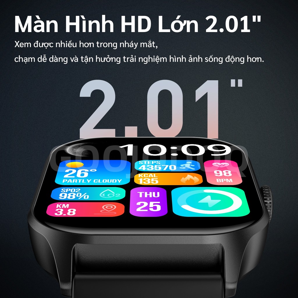 Đồng hồ thông minh GOOJODOQ 700mAh sở hữu màn hình HD 2.01 inch tính năng theo dõi sức khỏe cả ngày giao diện lập thể 3D | BigBuy360 - bigbuy360.vn